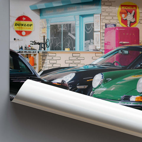 Poster 234 - Surrounded by Porsche 911