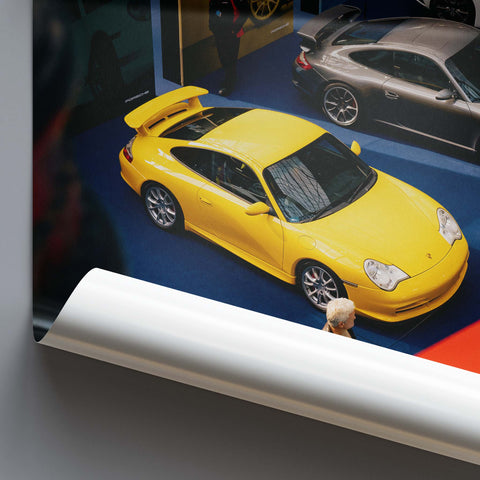 Poster 246 - Porsche 911 (996) GT3 - Speed Yellow - From Above