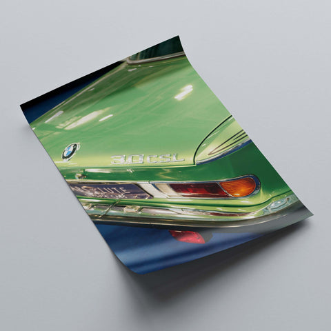 Poster 256 - BMW E9 3.0 CSL - Taiga Green Metallic - 1