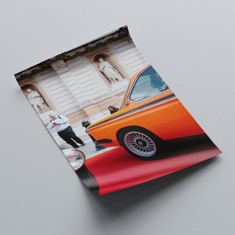 Poster 290 - BMW E9 3.0 CSL - Inka Orange - 1972