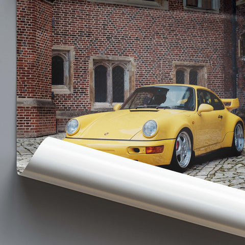 Poster 351 - Porsche 911 (964) Carrera RS 3.8 - Speed Yellow - 1993