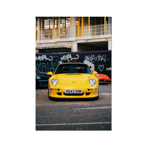 Poster 028 - Porsche 911 (993) Turbo S - Speed Yellow