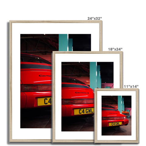 N°16/30 - 964 Carrera 4 Guards Red Framed Print