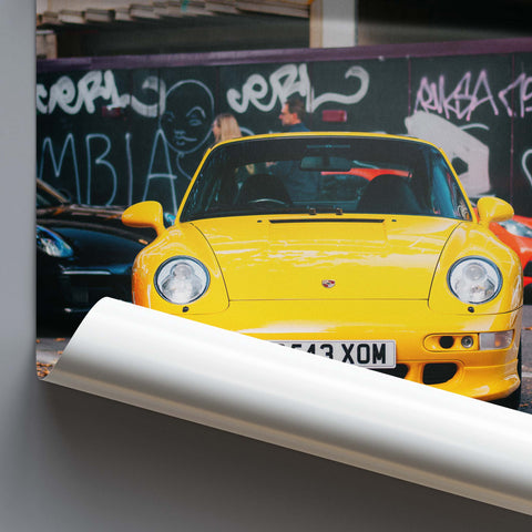 Poster 028 - Porsche 911 (993) Turbo S - Speed Yellow