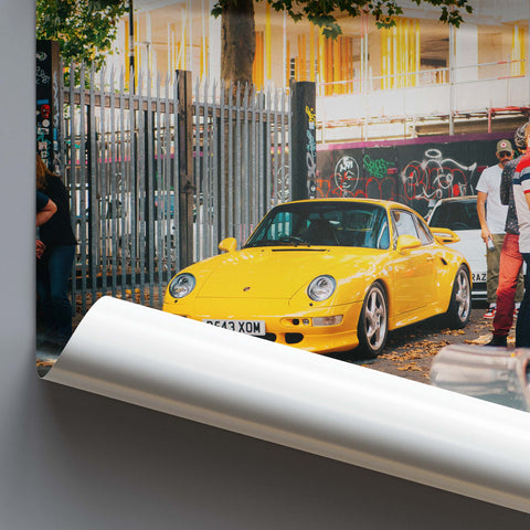 Poster 030 - Porsche 911 (993) Turbo S - Speed Yellow