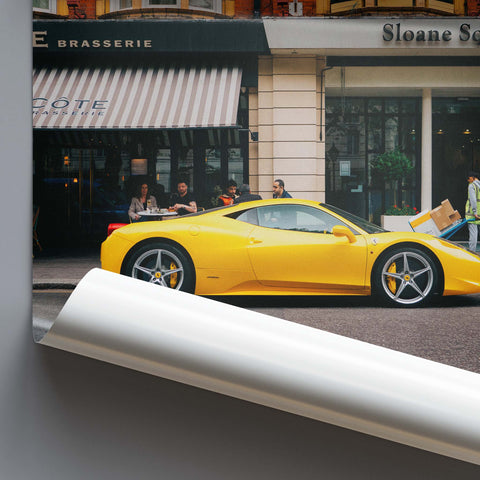 Poster 075 - Ferrari 458 in Sloane Square - London