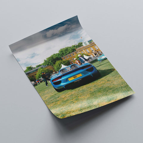 Poster 107 - Porsche 918 Spyder - McLaren Cerulean Blue