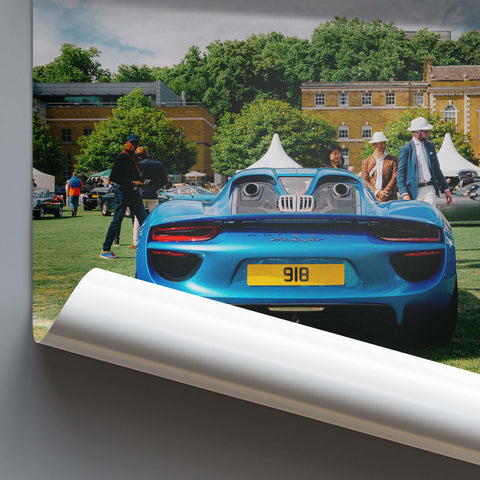 Poster 107 - Porsche 918 Spyder - McLaren Cerulean Blue