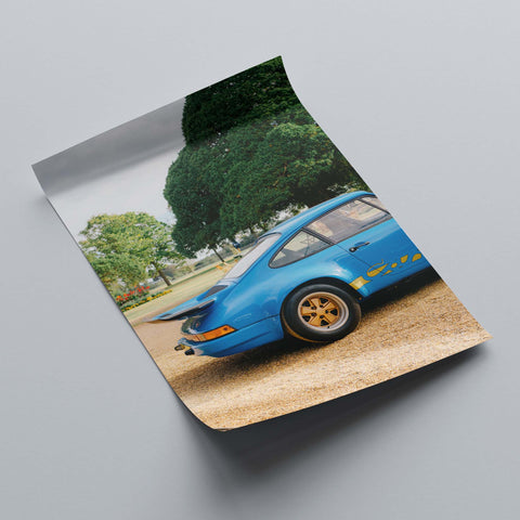 Poster 190 - Porsche 911 Carrera RS 3.0 - Mexico Blue - 1974