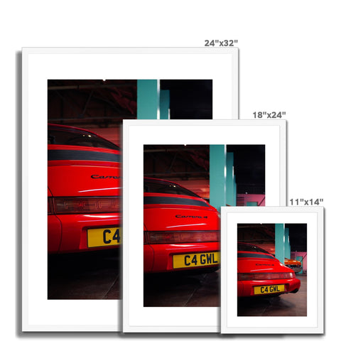 N°16/30 - 964 Carrera 4 Guards Red Framed Print