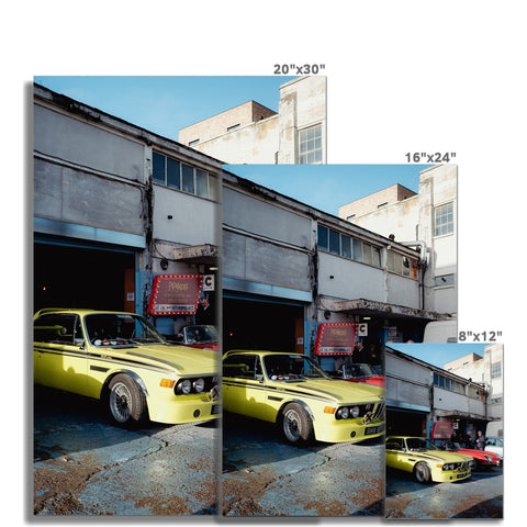 Poster 361 - BMW E9 3.0 CSL - Golf Yellow - 1972 - 1