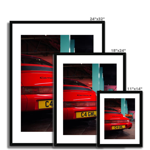 N°16/30 - 964 Carrera 4 Guards Red Framed Print