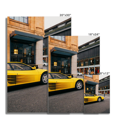 Poster 073 - Ferrari Testarossa - Giallo Yellow