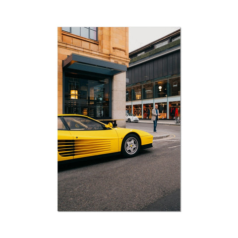 Poster 073 - Ferrari Testarossa - Giallo Yellow