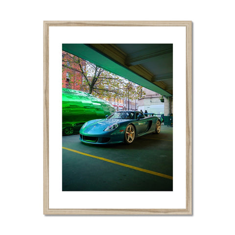 N°14/30 - Carrera GT Turquoise Green Metallic Framed Print